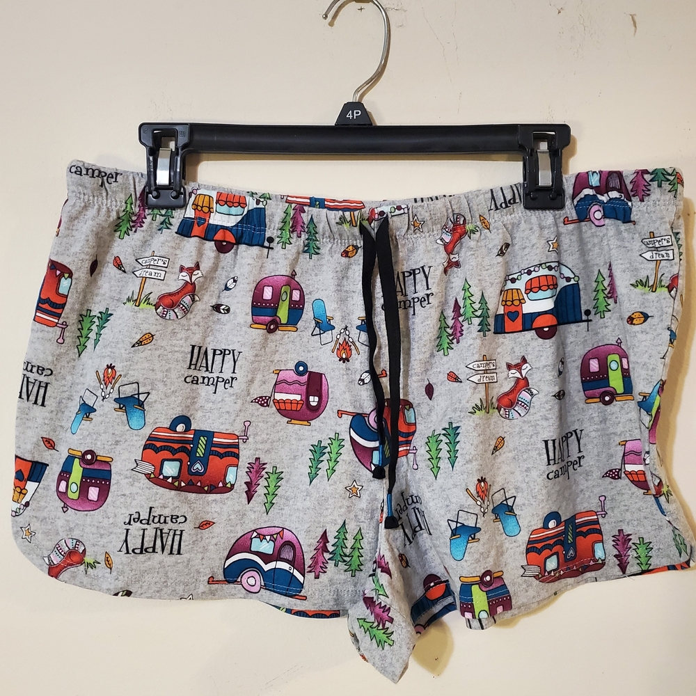 Happy Camper Graphic Sleep Shorts